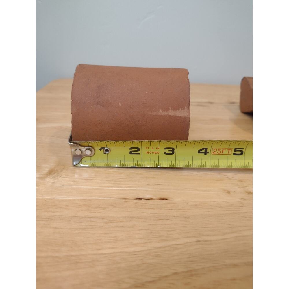 Set of 3 TERRA Cotta Large Pot Feet Clay Risers Deroma from Italy Planter Feet - Picture 7 of 9